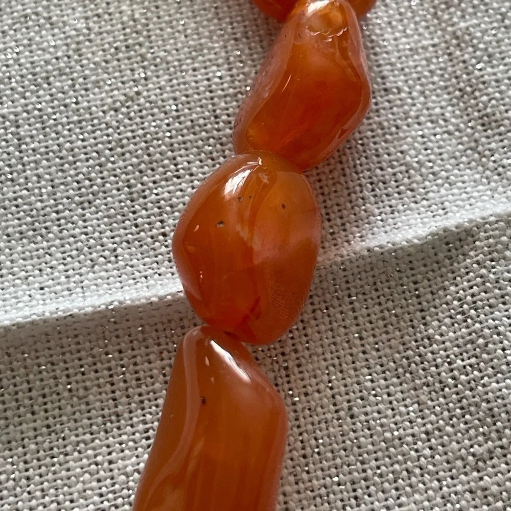 Vintage carnelian copper necklace